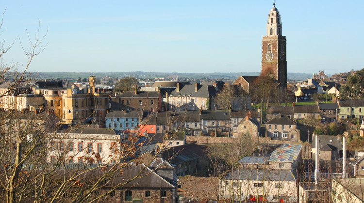 View of Cork city and St Anne's Church, Ireland